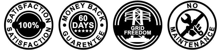 60-day money-back guarantee and satisfaction badges